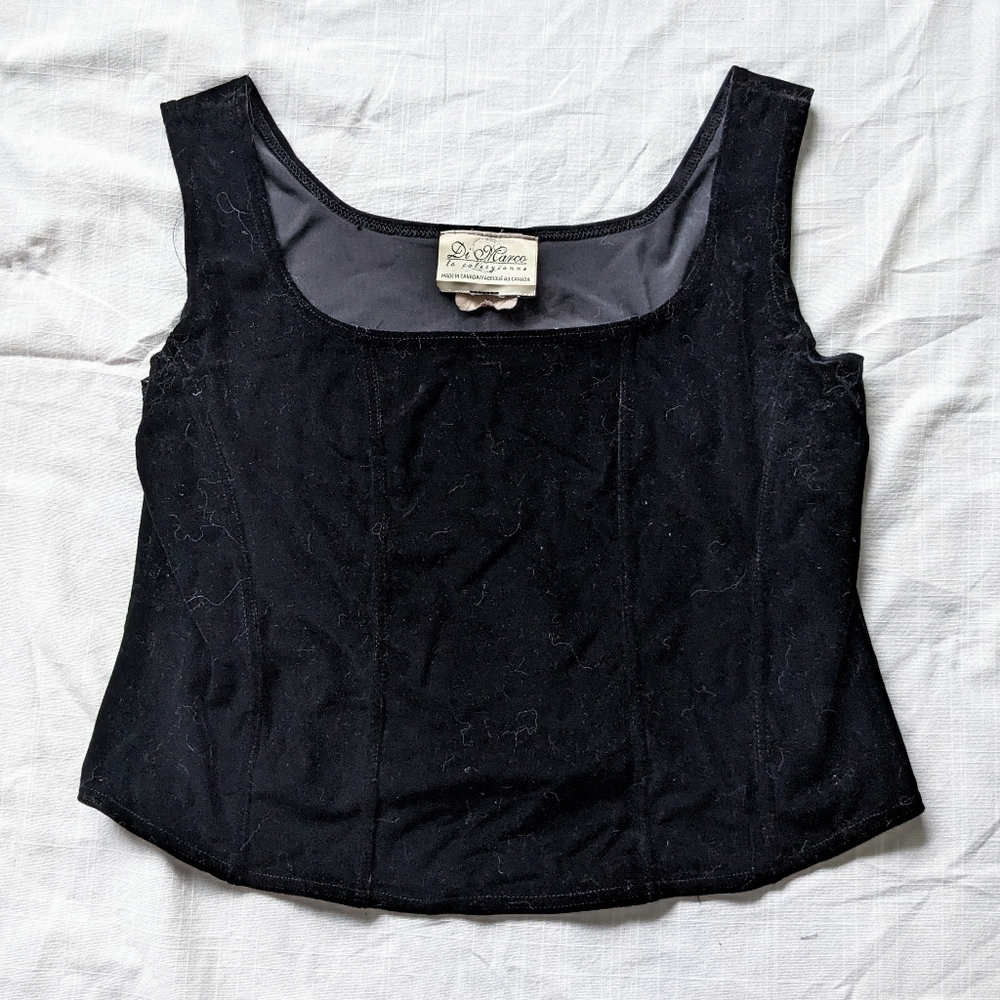 Vintage Di Marco Velvet Crop Top